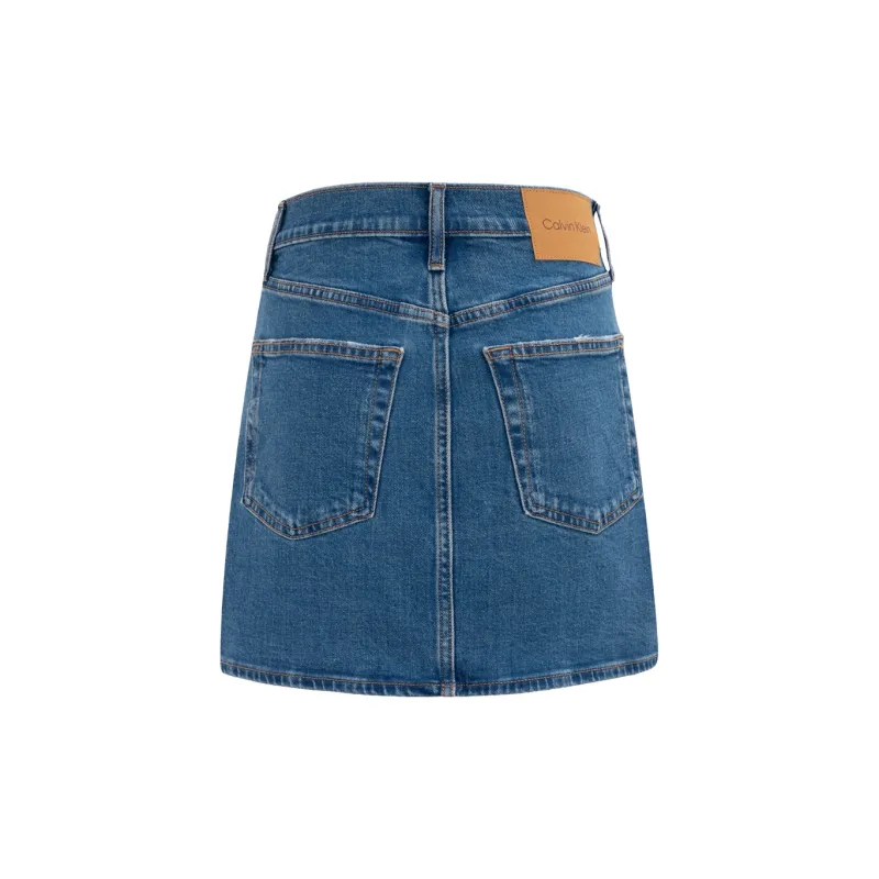CALVIN KLEIN Denim Short Skirts Women's Denim Blue-1