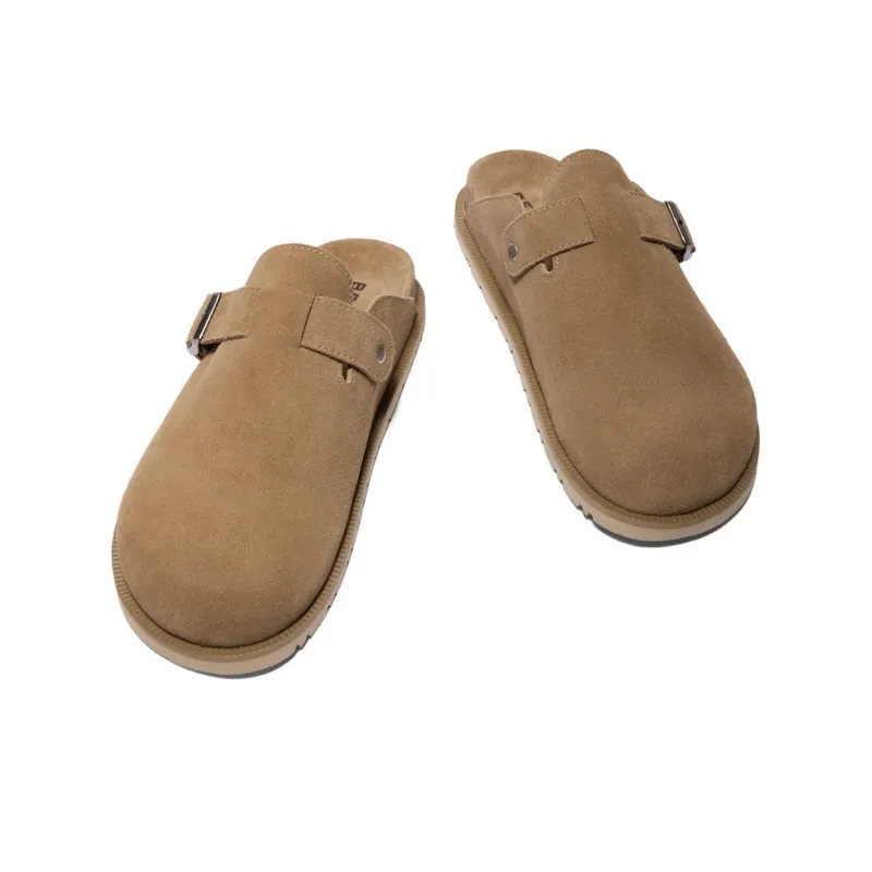 BELLE EVA Quick Dry And Abrasion Resistant Closed Toe Slippers Men's Apricot, Brown-2
