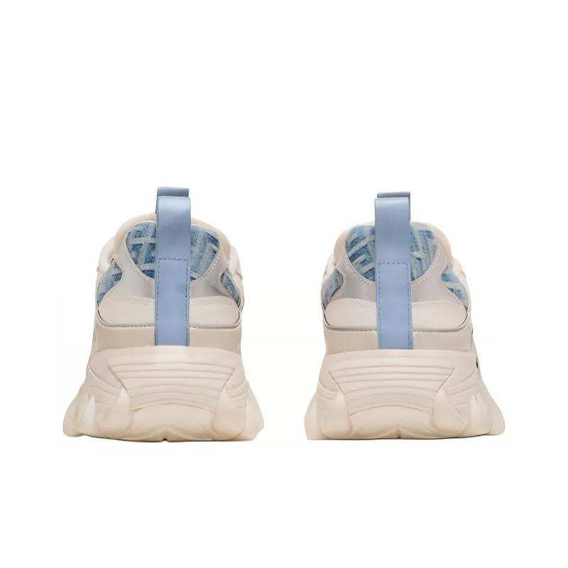 BALMAIN B-East Monogram Denim Trainers Women's-3