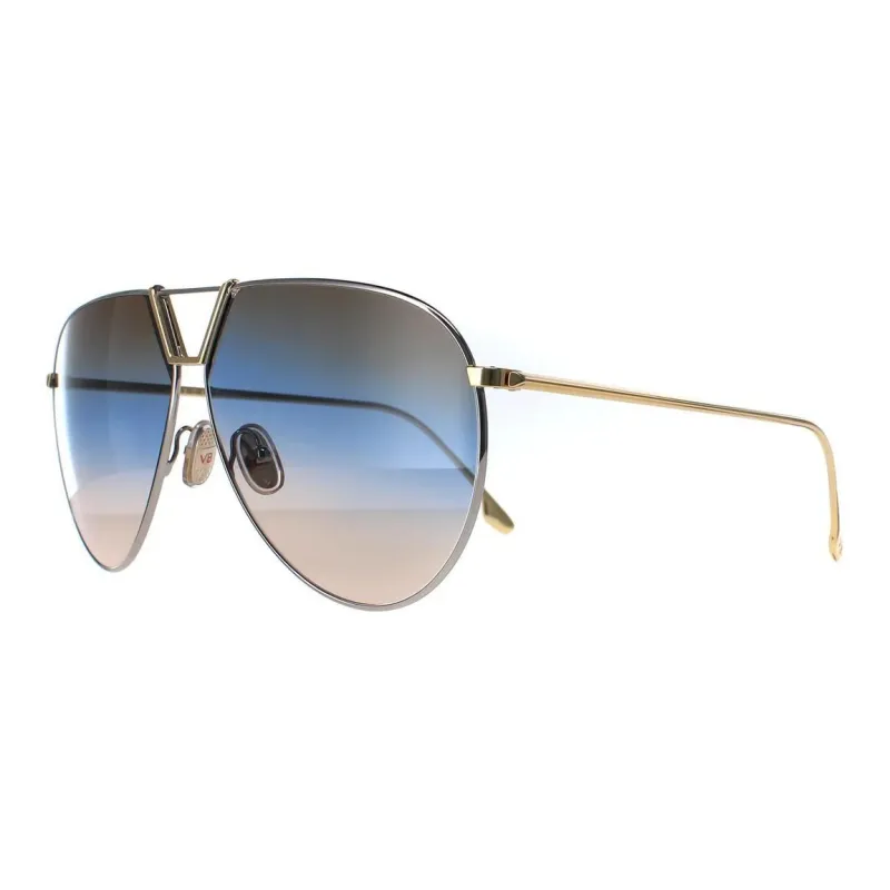 Victoria Beckham Aviator Sunglasses Unisex Silver-1