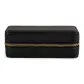 Black Top Grain Cow Leather+Black Microfiber Flannelette