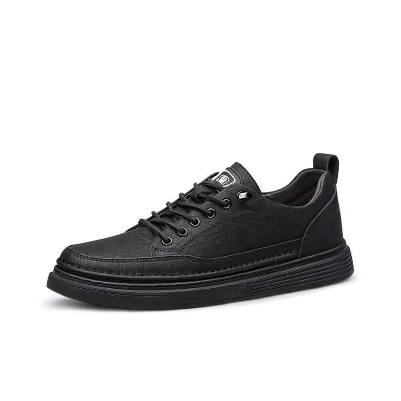 LAORENTOU Men's Casual Shoes Men Low Top Ecru/Khaki-0