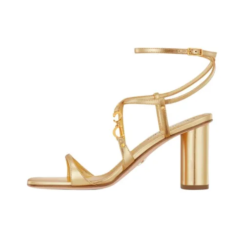 DIOR C'est Dior Strap Sandals 8cm Women's Gold