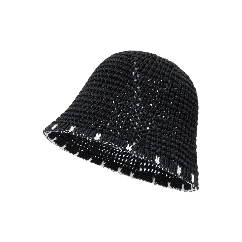 BAIJUAN Straw Woven Polyester Bucket Hats Unisex-3