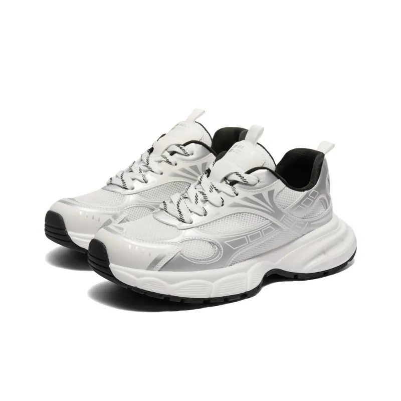 BELLE Abrasion-Resistant Slip-Resistant Low-Top Chunky Sneakers Men's Gray Black White-15