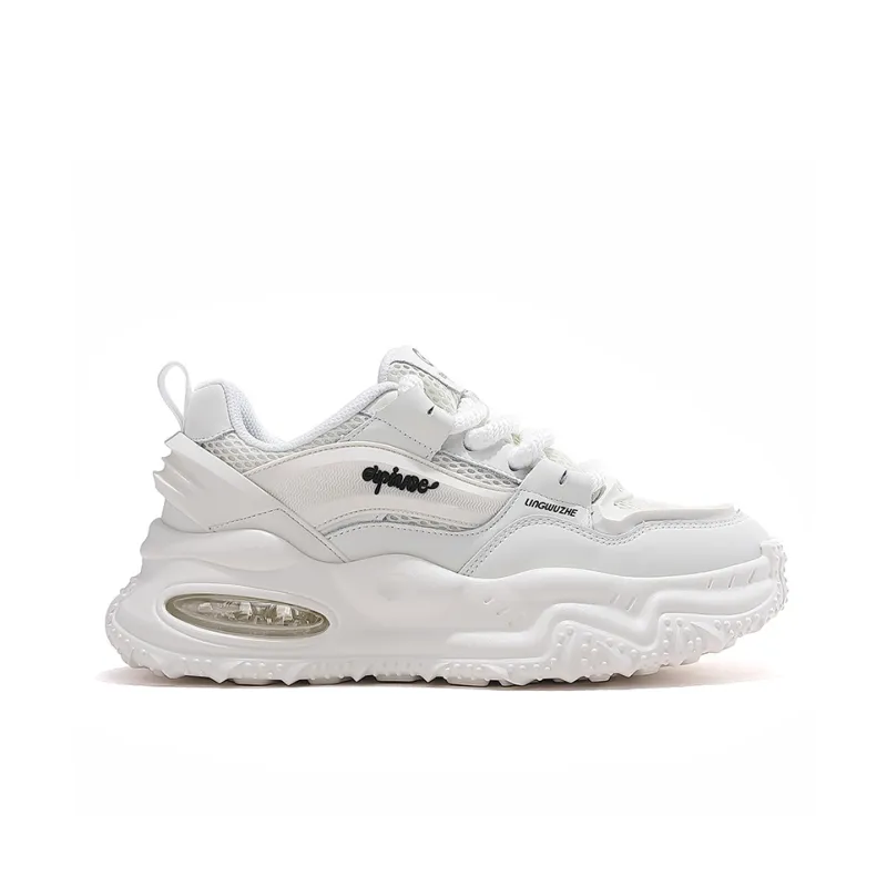 Lingwuzhe Cushioning, Slip Resistant, Abrasion Resistant, Height Increasing, Rebound Mid Top Casual Shoes Unisex-1