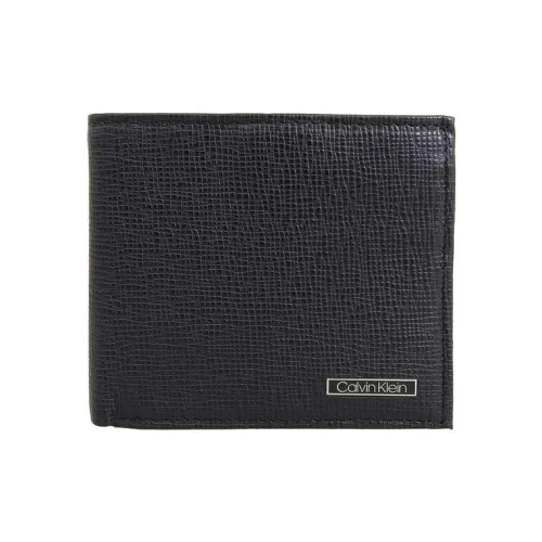 CALVIN KLEIN Leather Wallet Regular Men's Black