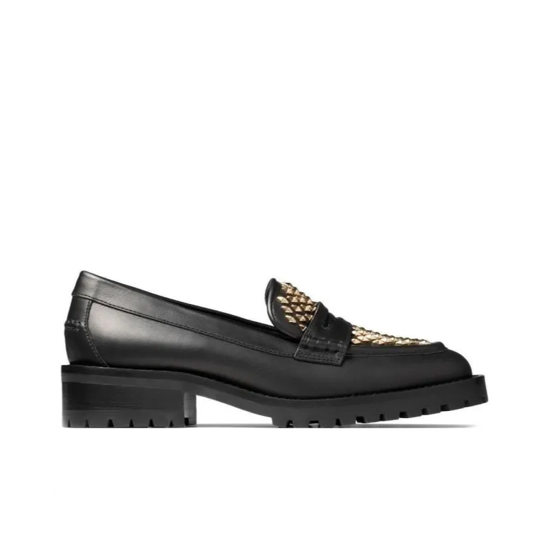 Jimmy Choo Deanna Stud-embellished Loafers-1