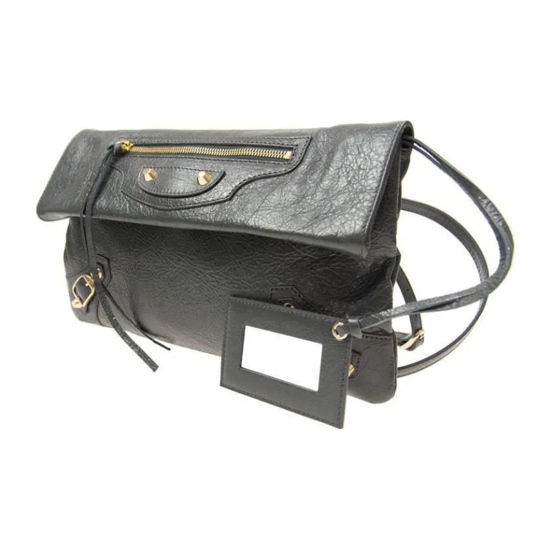 Balenciaga Lambskin Shoulder Bag Crossbody Bag Regular Women's Gray-1