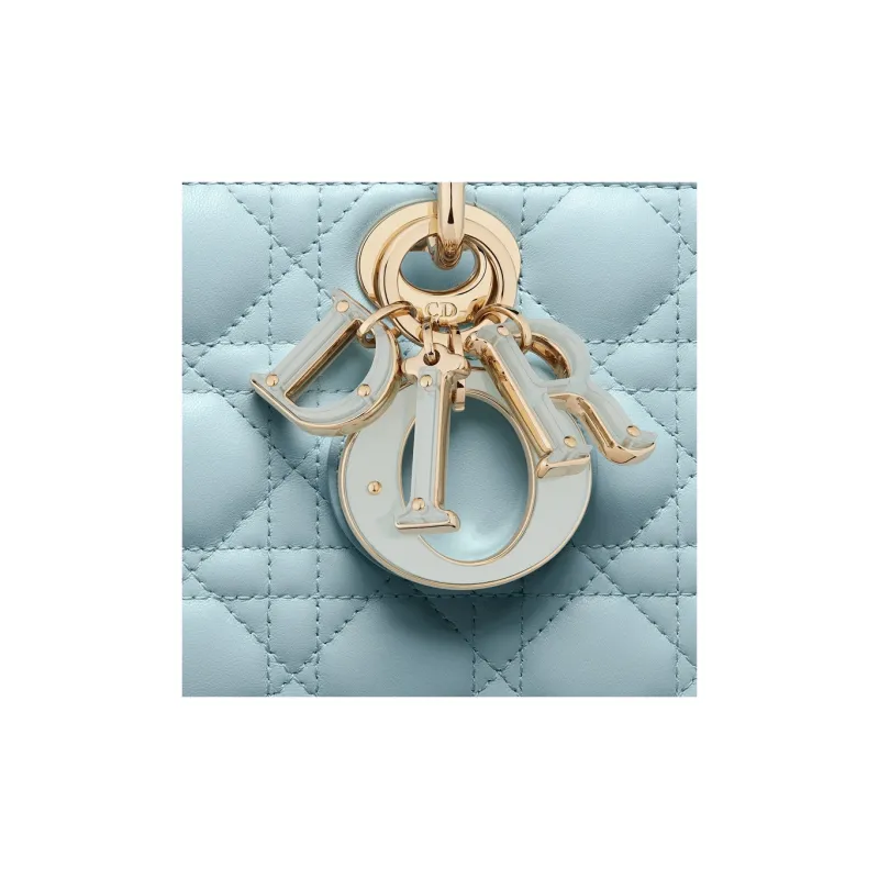 DIOR Lady D JOY Sheepskin Shoulder Bag, Crossbody Bag, Handbag Medium Size Women's Space Blue-6