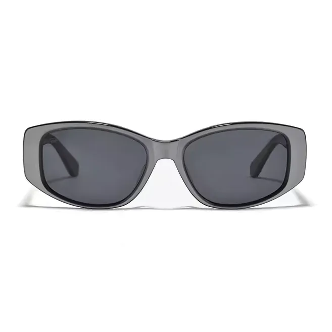 Fakeme Plate Frame Irregular Shape Sunglasses Unisex Gray-1