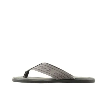 GIORGIO ARMANI Odor-Resistant Flip Flops Men's Black Gray Color