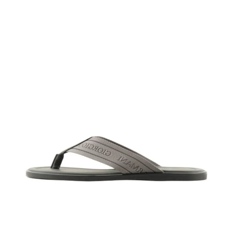 GIORGIO ARMANI Odor-Resistant Flip Flops Men's Black Gray Color-0