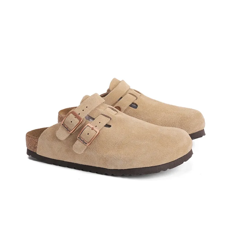 Khadgar Mules Slip on Shoes With Partial Coverage, Reversible, Birkenstock, Cork Soft Sole Closed Toe Slippers Unisex-13
