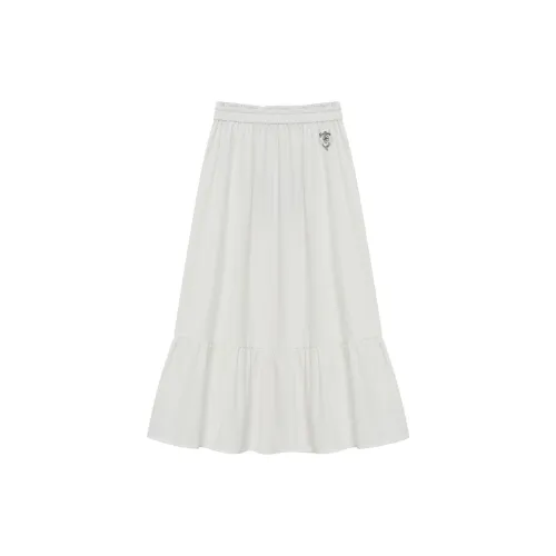 Teenie Weenie Casual Long Skirts Women's Ivory White