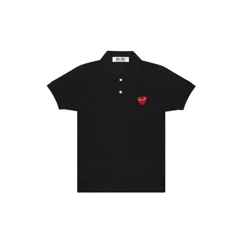 CDG Play Polo Shirts Unisex Black