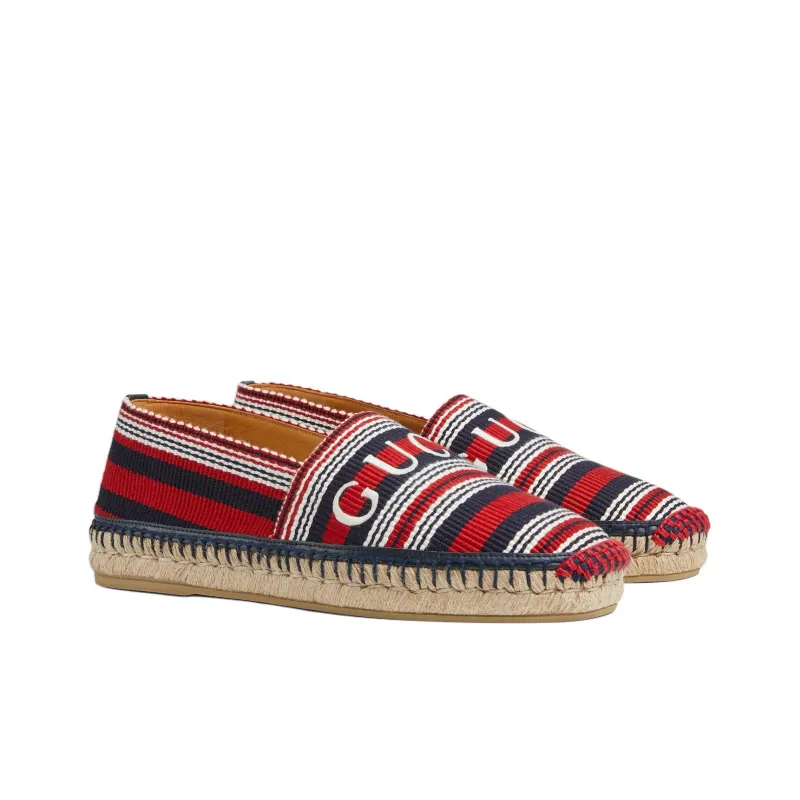 GUCCI Espadrilles Men's Black White Red-2