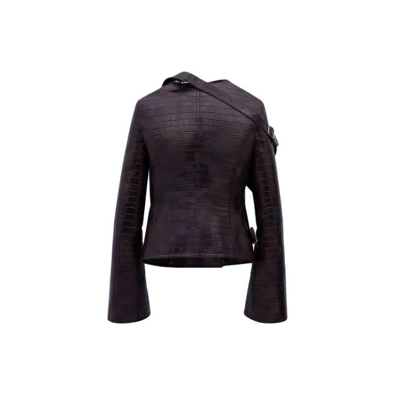 COURREGES Crocodille effect Biker Jacket-1