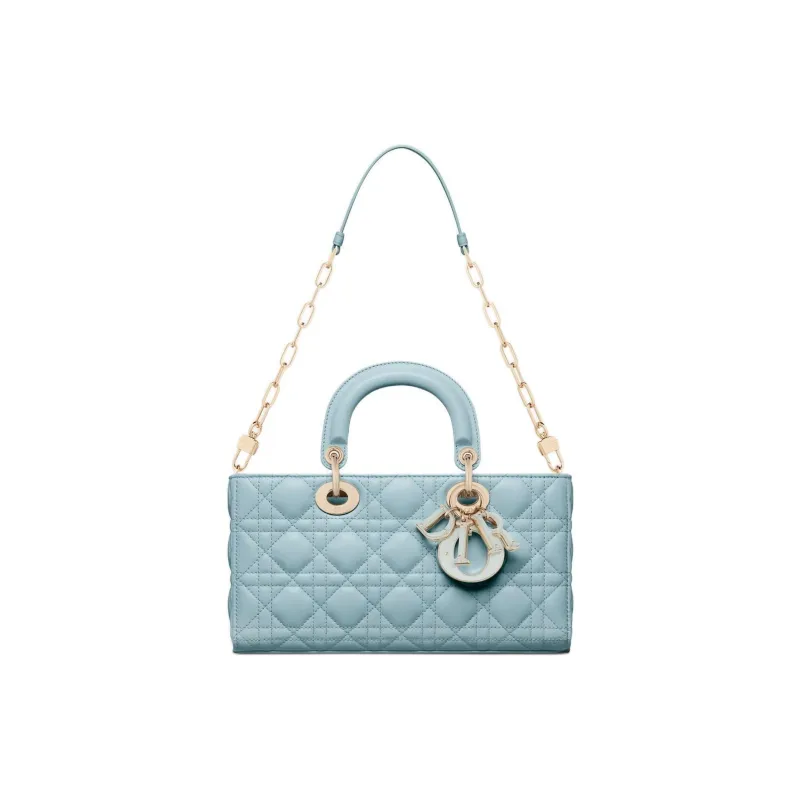 DIOR Lady D JOY Sheepskin Shoulder Bag, Crossbody Bag, Handbag Medium Size Women's Space Blue-1