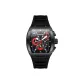 Black Case Red Dial Vinyl Strap