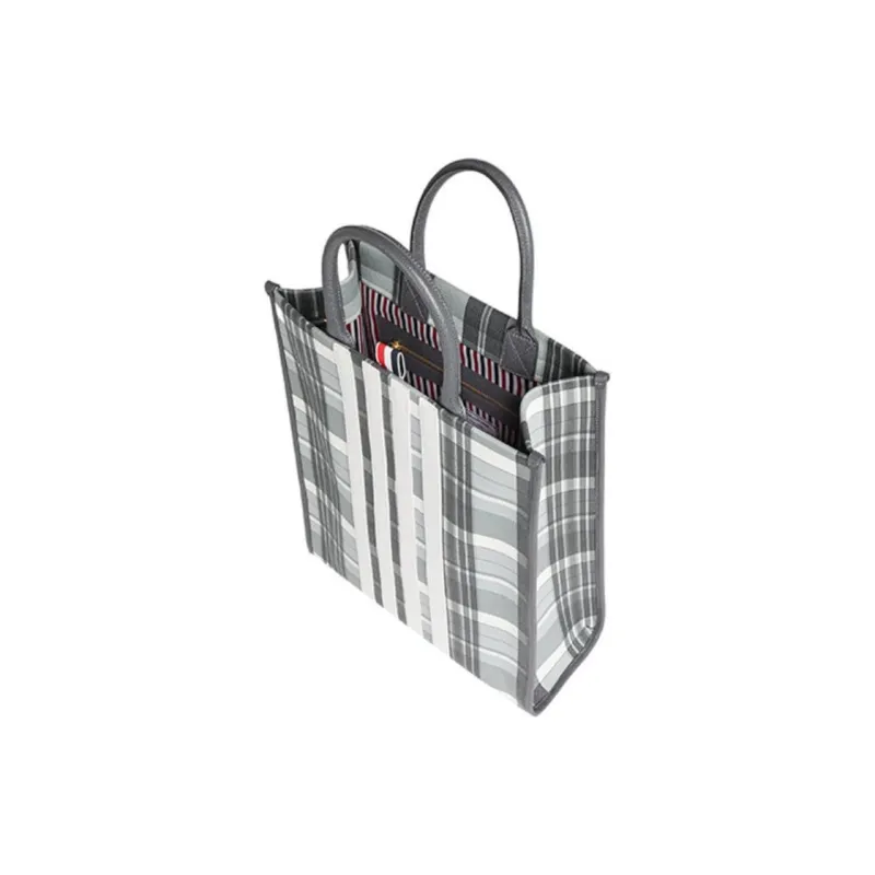 THOM BROWNE 4 Bar Striped Top Handle Bag-3