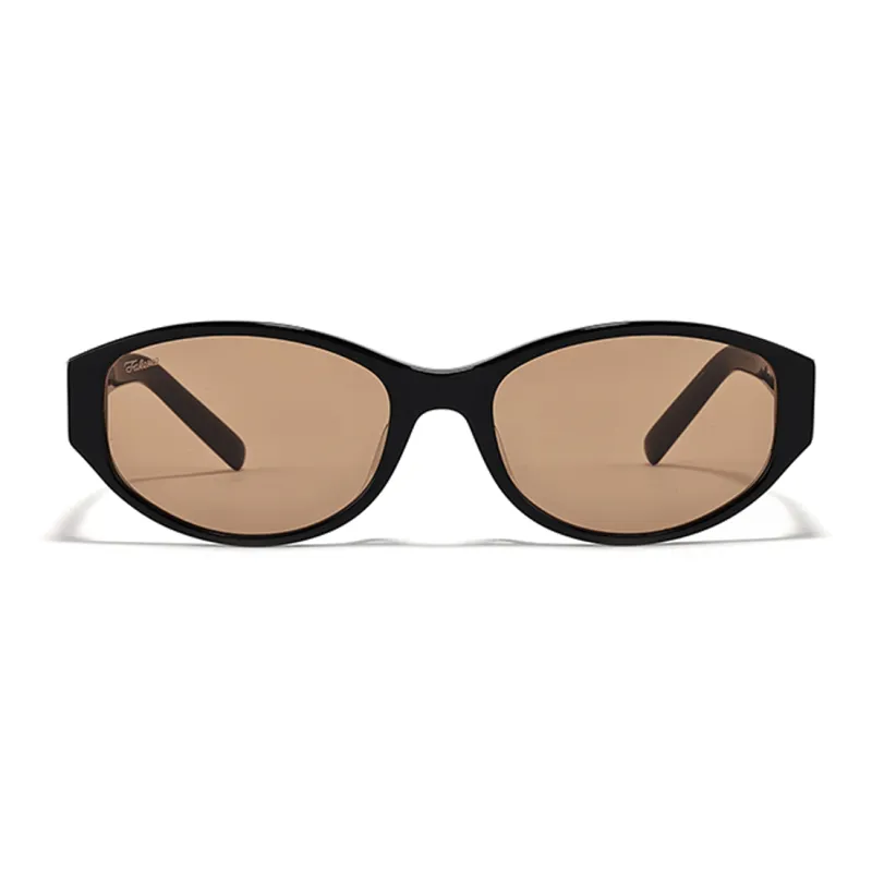 Fakeme Oval Sunglasses Women's Black-1