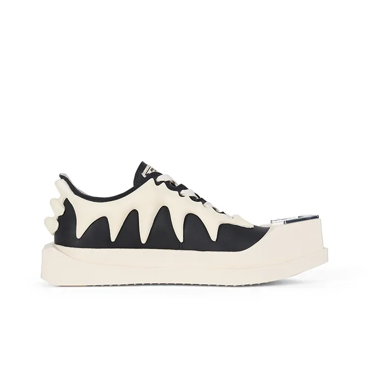 ANCIENT FOSSIL Low Top Trendy Board Shoes Unisex Black White-1