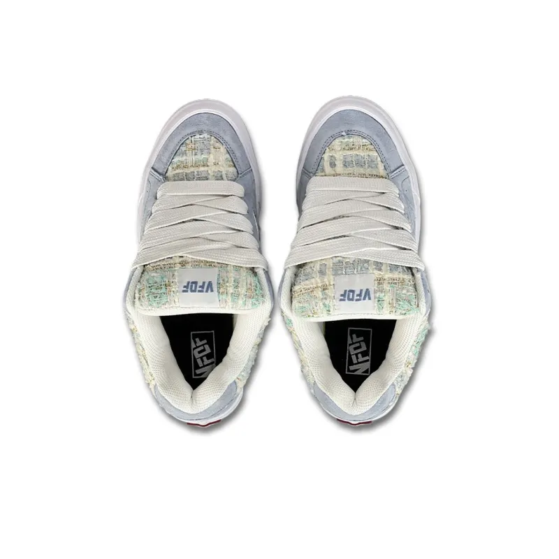 VFDF Wear Resistant Low Top Skateboard Shoes Women's Jumilia Blue-2