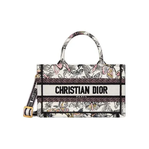 DIOR BookTote Embroidery Shoulder Bag Crossbody Bag Handbag Mini Women's Multicolor
