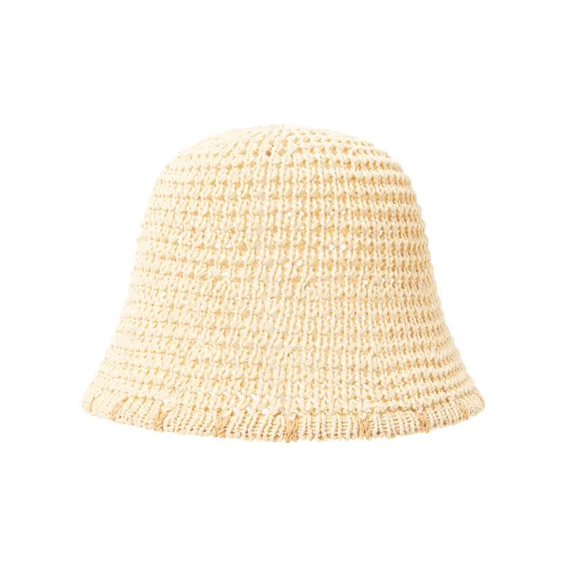 BAIJUAN Straw Woven Polyester Bucket Hats Unisex-1