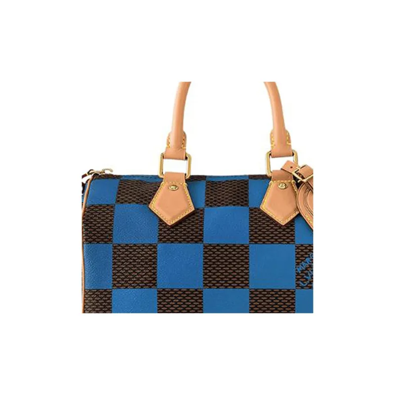 LOUIS VUITTON Speedy 25 Bandoulière Damier Pop Blue-1