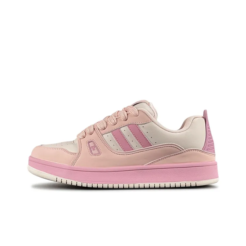 ZUIBANG Puffy Shoes Anti Slip Wear Resistant Low Top Skateboard Shoes Women's Cherry Blossom Pink-0