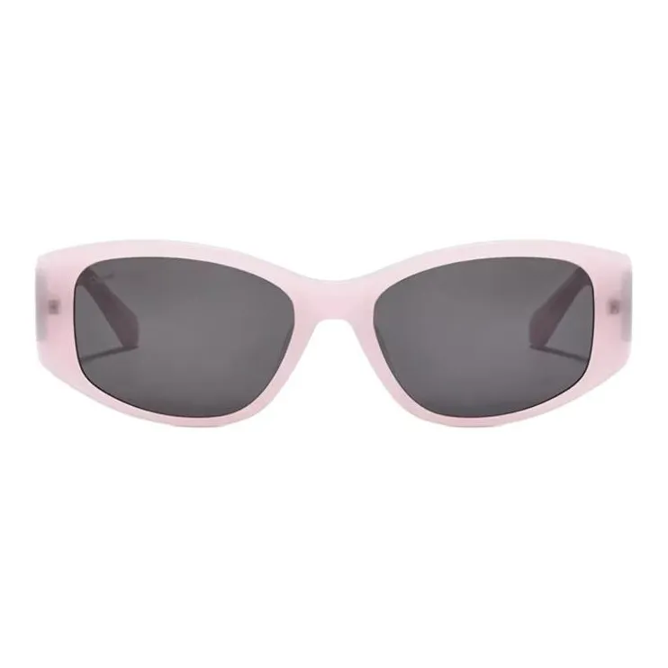 Fakeme Plate Frame Irregular Shape Sunglasses Unisex Pink-1
