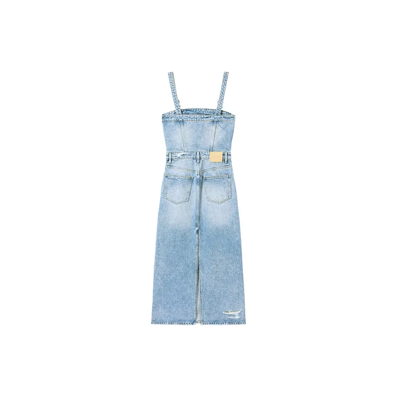Miss Sixty Slip Dress Women's Light Blue-1