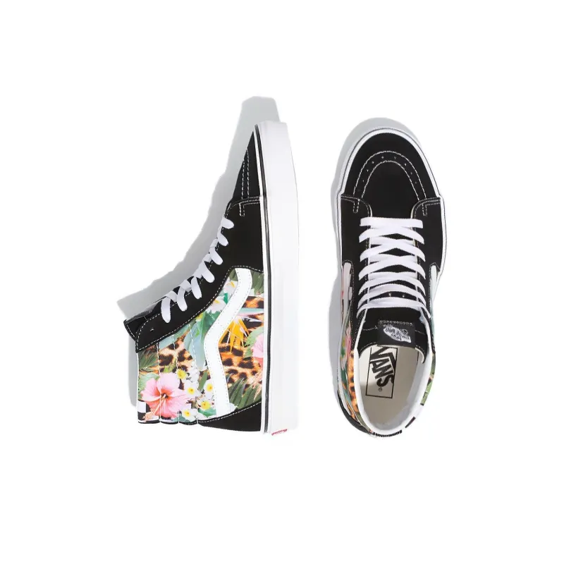 Vans Sk8 Hi Tropical Animal Check Black Women's-3