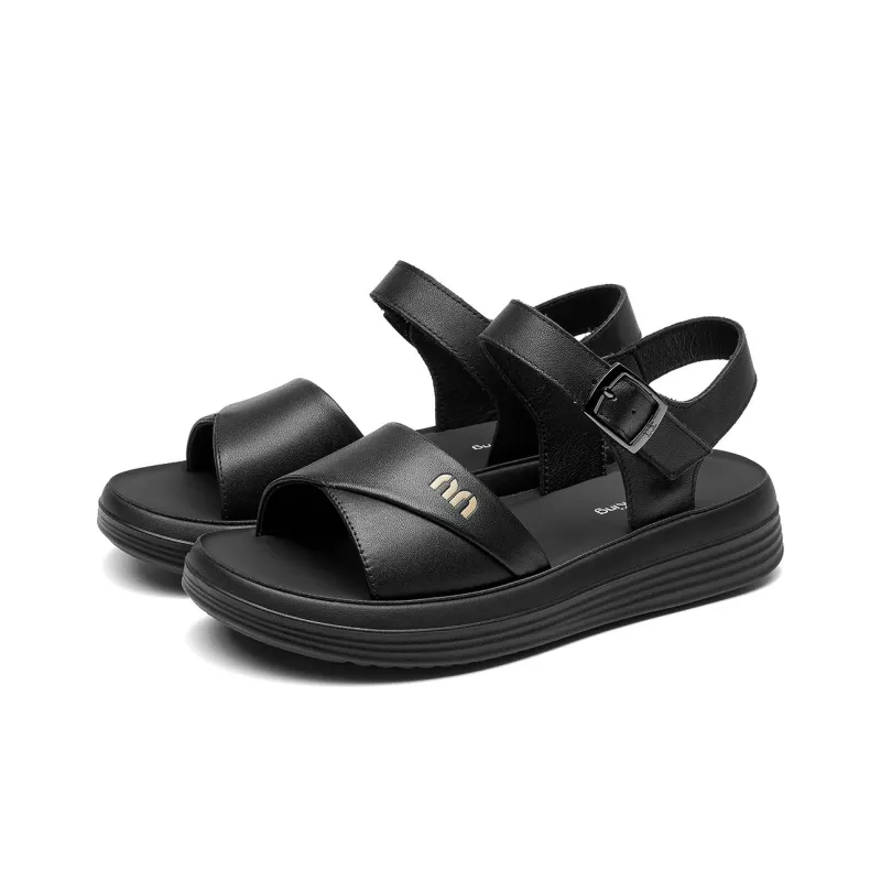 Spider King Beach Sandals Women's Black-4