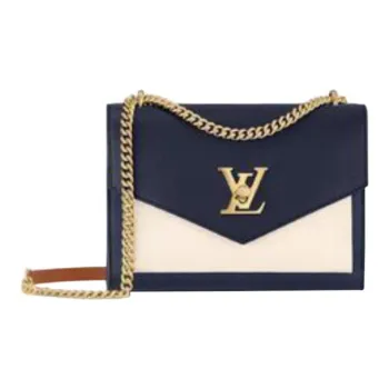 LOUIS VUITTON Grained Calfskin Crossbody Bag Shoulder Bag Women's Marine Blue