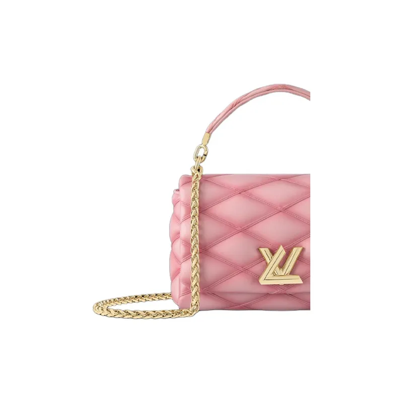 LOUIS VUITTON Lambskin Shoulder Bag Crossbody Bag Handbag Medium Size Women's Light Pink-3