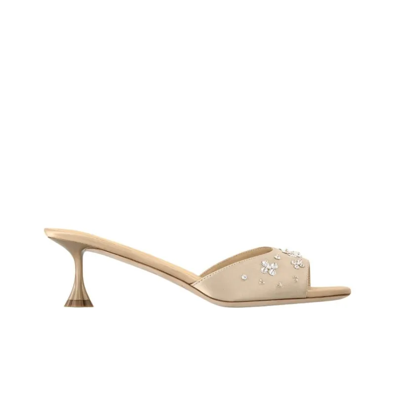 LOUIS VUITTON Blossom Slip Resistant Slide Slippers 5.5cm Women's Beige-1