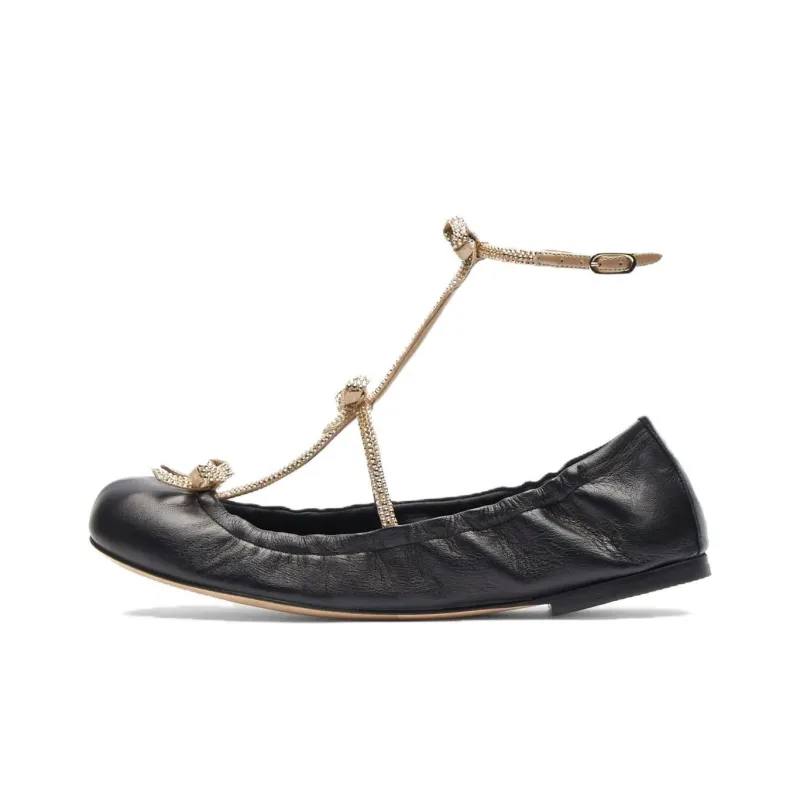 RENE CAOVILLA Caterina Casual Single Shoes 1cm Women's Black-0