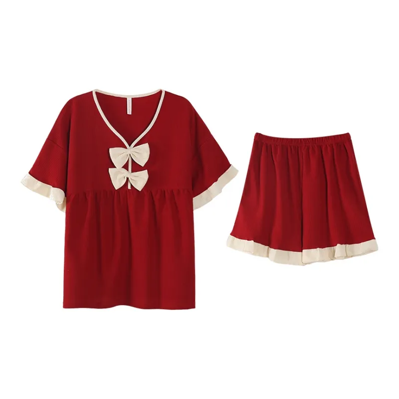 GOSO Pajama Set Women's Red Shades-0
