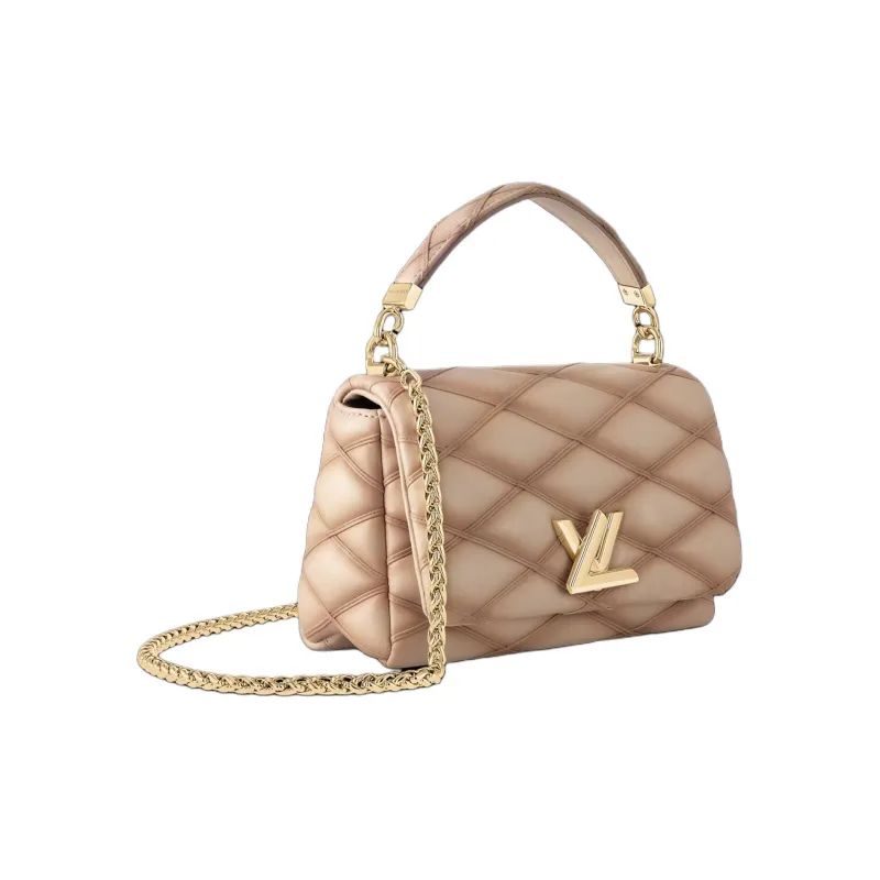 LOUIS VUITTON Sheepskin One Shoulder Handbags Medium Size Women's Light Brown-1