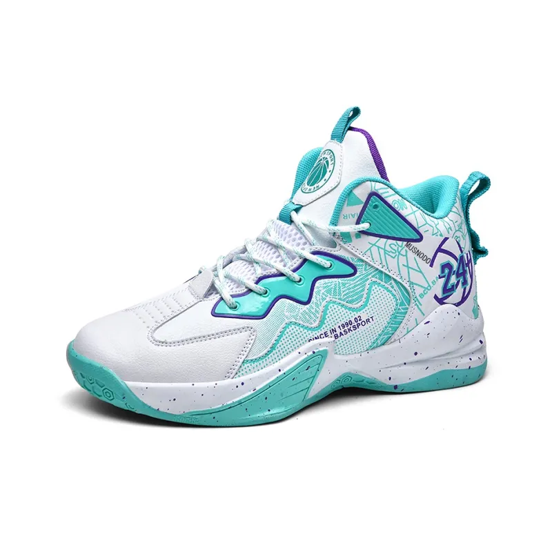 MUSNODO Cushioning, Slip Resistant, Abrasion Resistant, Coverage, Rebound Mid Top Basketball Shoes Unisex-4