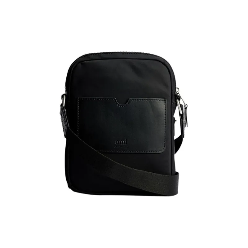 AMIPARIS Nylon Shoulder Bag, Crossbody Bag Regular Men's Black-2