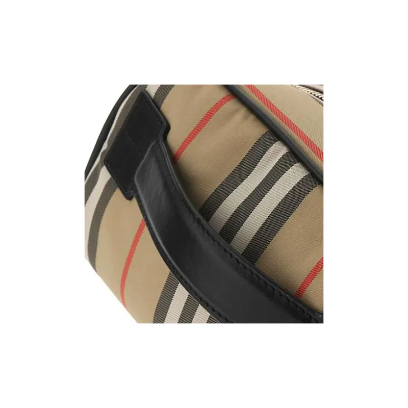 Burberry Nylon Fabric Toiletry Makeup Bag Clutch Women's Beige-4