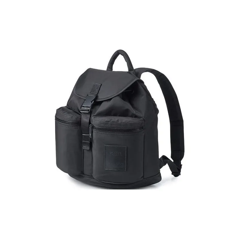 PORTER Nylon With Fabric Metal And Leather Backpack Medium Size Unisex Black-1