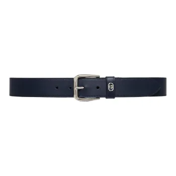GUCCI Leather Belts Men's Blue Width 3.5CM