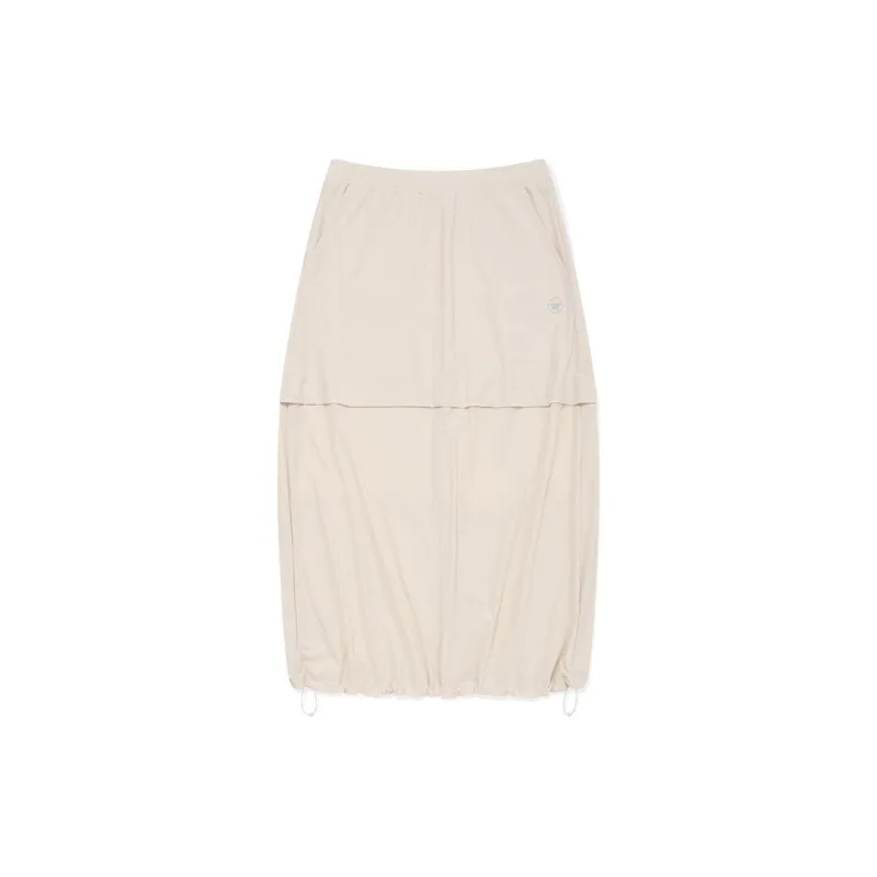 COVERNAT SS24 Casual Long Skirt Women's Ivory-2