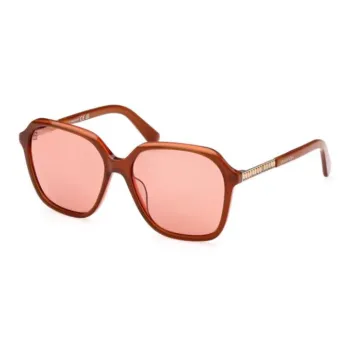 Swarovski Plastic Irregular Shape Sunglasses Women's Brown