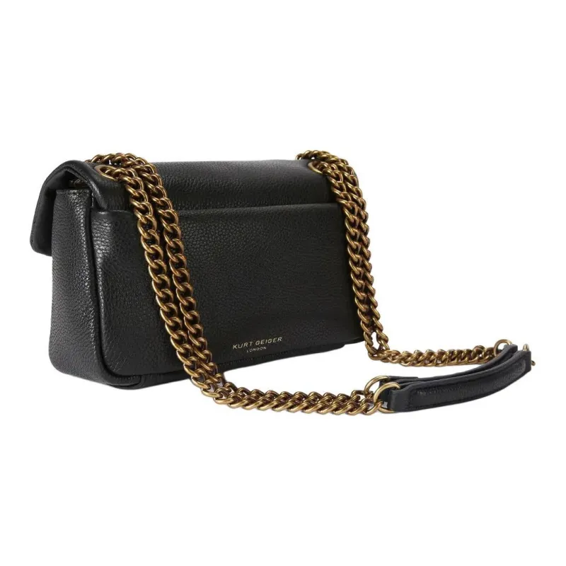 Kurt Geiger London Leather Crossbody Bag Shoulder Bag Small Size Women's Black-2
